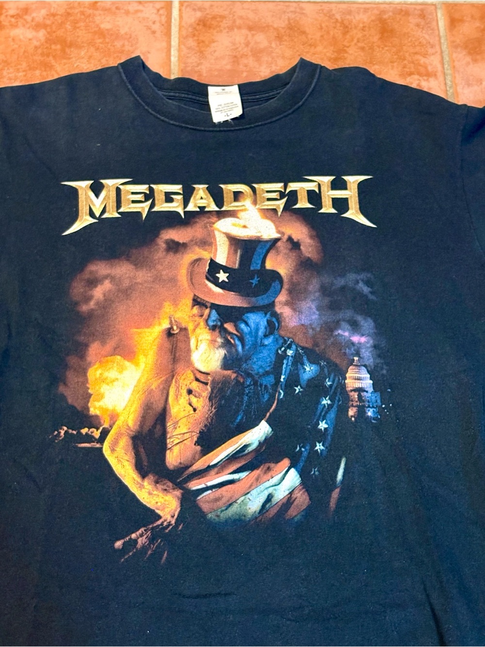 VTG Megadeth Uncle Sam 2005 Tour Tee Sz Large Anvil